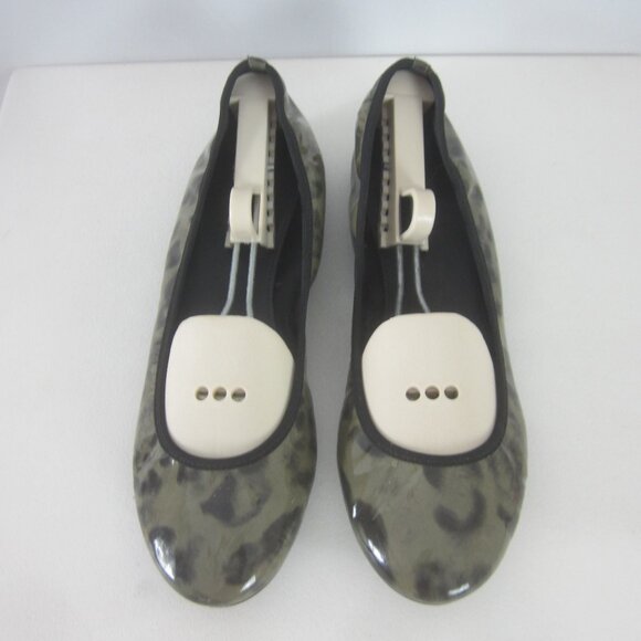 J. Crew Womens 8 M Cece Patent Leather Camo Animal Print Ballet Flats Italy - Picture 8 of 13